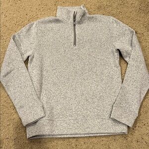 Old Navy Men's Light Gray Zip-Up Sweater